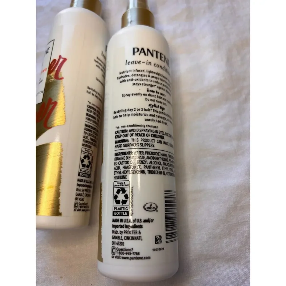 Pantene Primer Leave In Conditioner Moisturizing 8.5oz Lot of 2 New Detangler